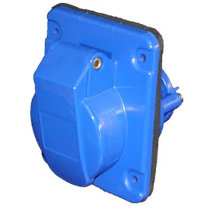 CEE Flush receptacle 220V 32A 2P+earth 6H, IP44 10° 95x80mm