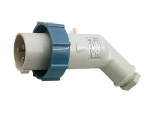 792752 | NE-102752 - Japanese Cee-Norm Plug 200-250V 16A 2P + E 6H IP56, Offset Angle