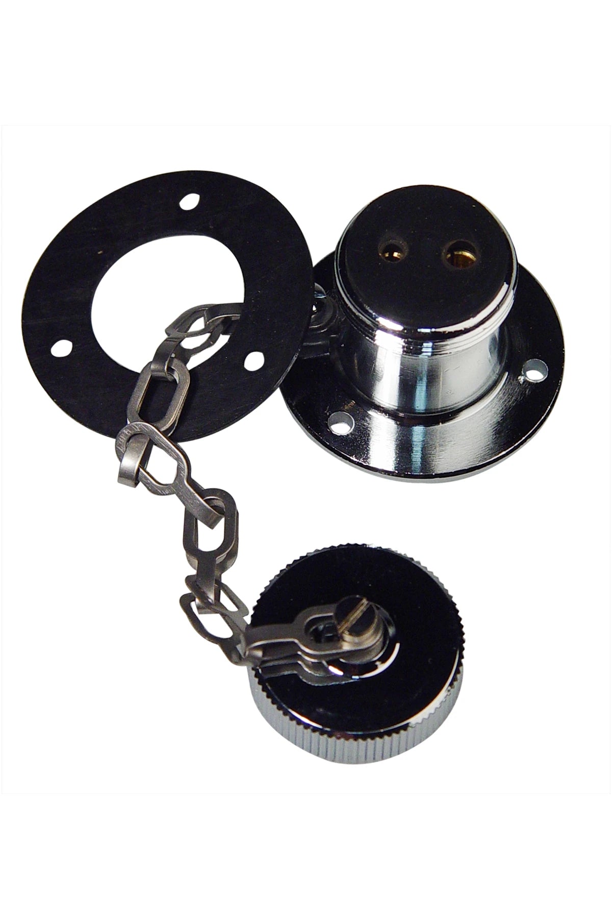 Niphan Receptacle watertight 2-pole 3A, Chrome Brass - surface mntg