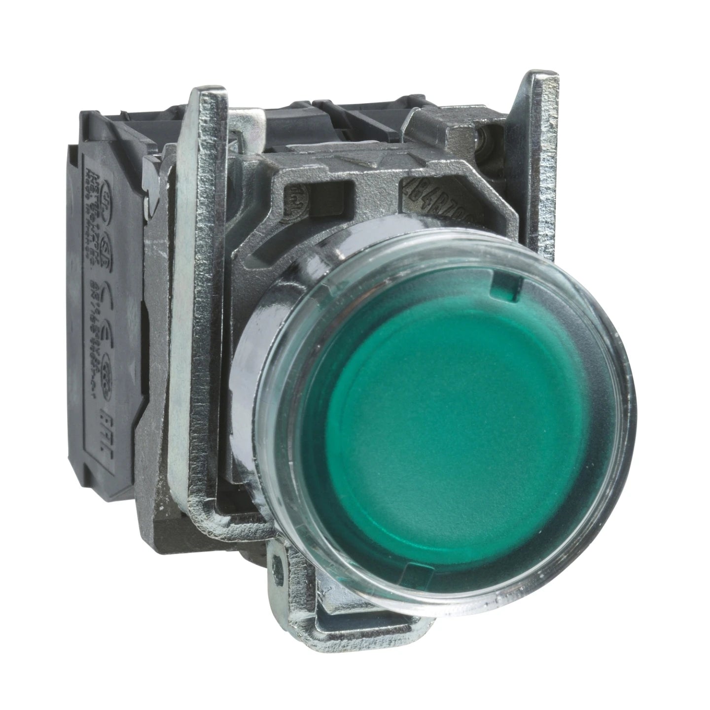 Schneider Ill. Pushbutton green with Lampholder/adaptor Ba9s till 250V 1x NO 1x NC, XB4-BW3365