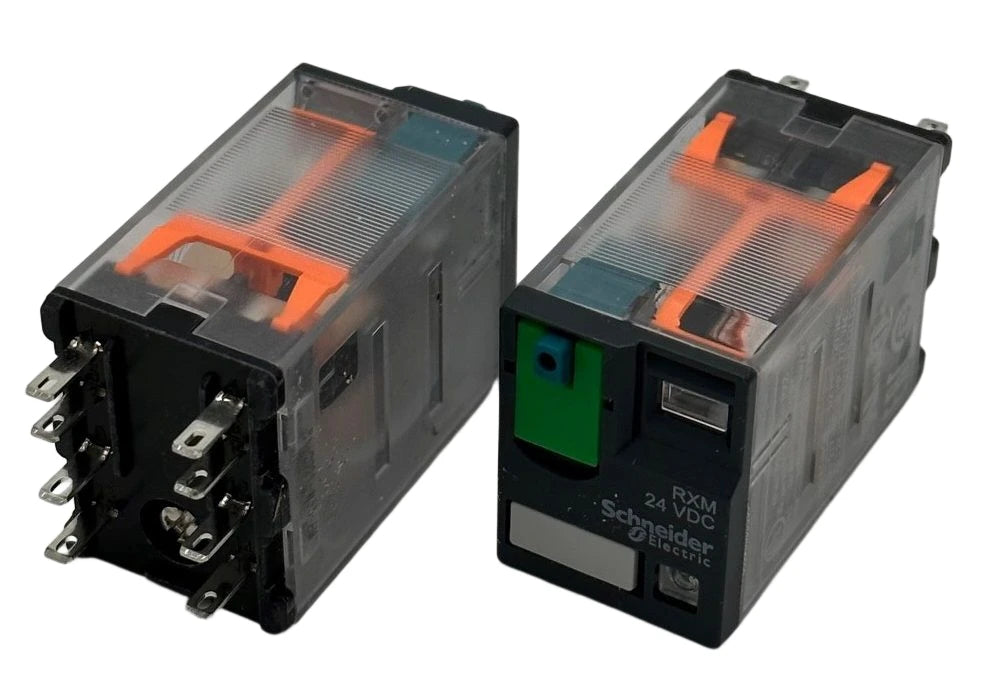 SE Mini Plug-in Relay 8-pins (2-pole c/over) with LED, 24V AC 10A