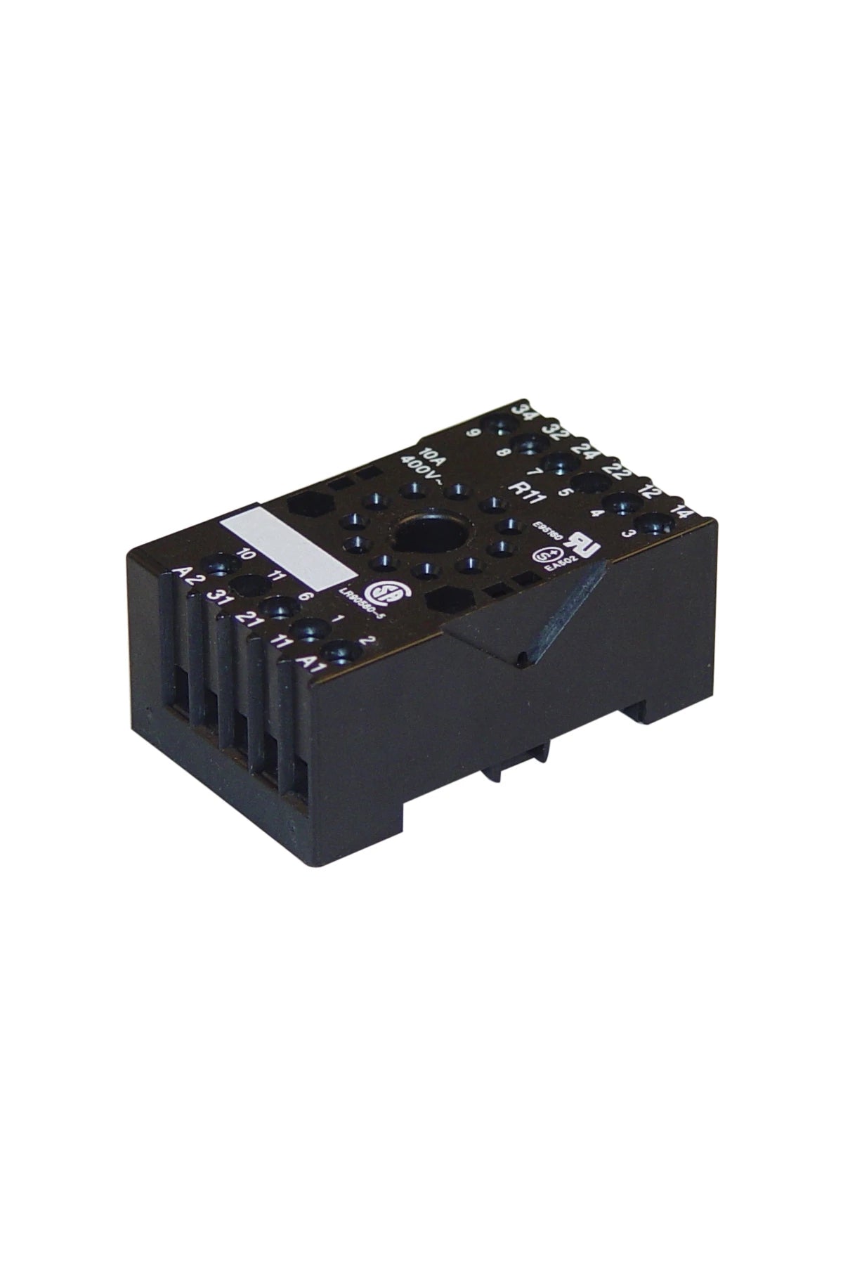 Socket for plug-in relay 11-pins 3-pole, surface mounting