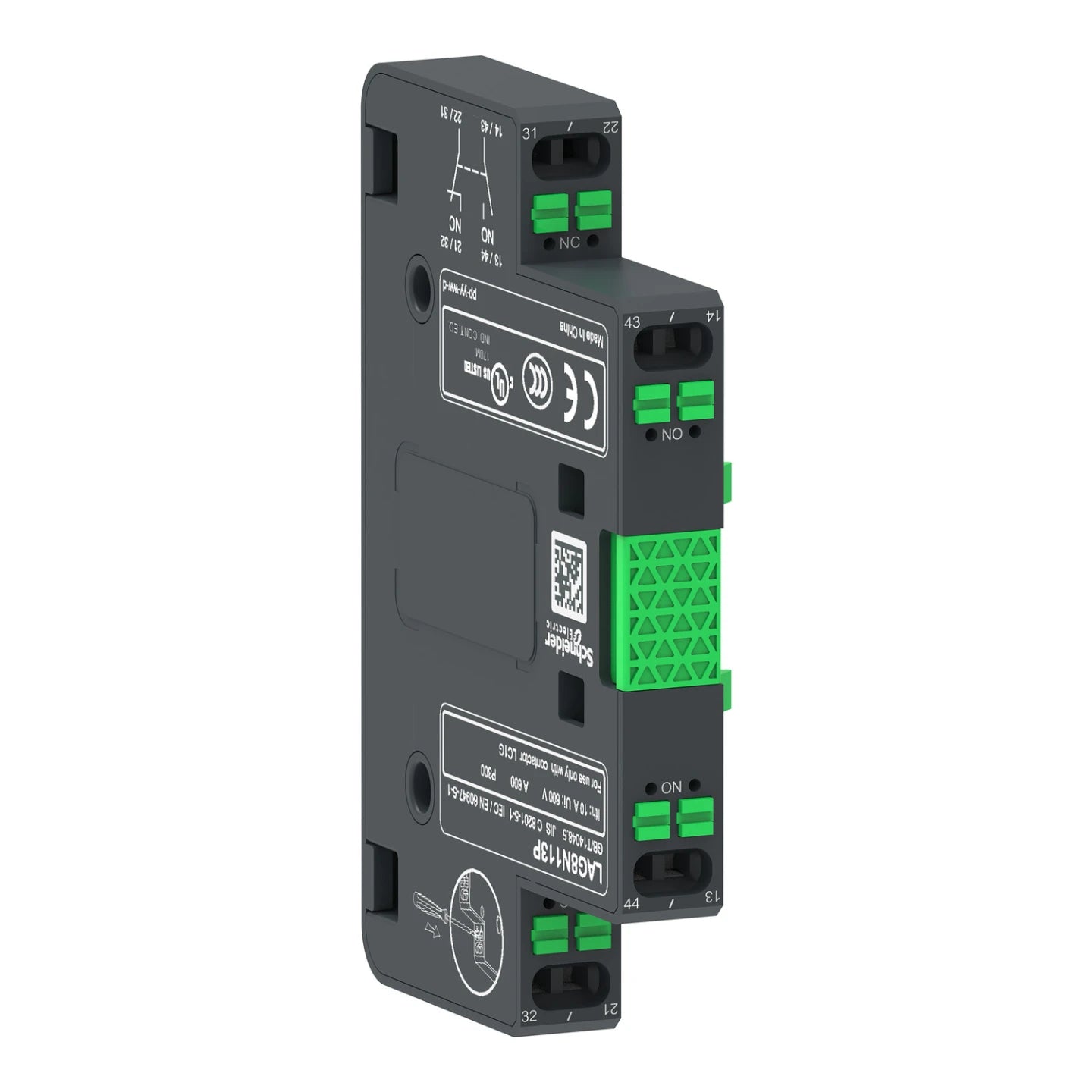 Schneider Auxiliary contact block LAG-8N113P 1x NO 1x NC