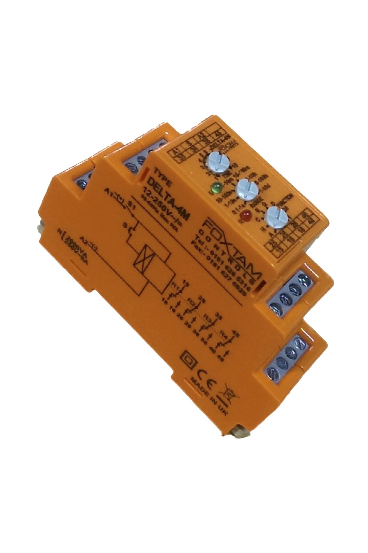 Timer Multifunction 0.1 sec till 10 days 8A/250V AC-1 2000VA, 12-250V AC/DC, 
four pole change-over (4PCO)