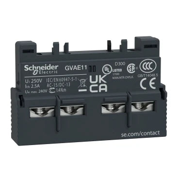 Schneider MBS Contact Block 1xNO/1xNC, GVAE11