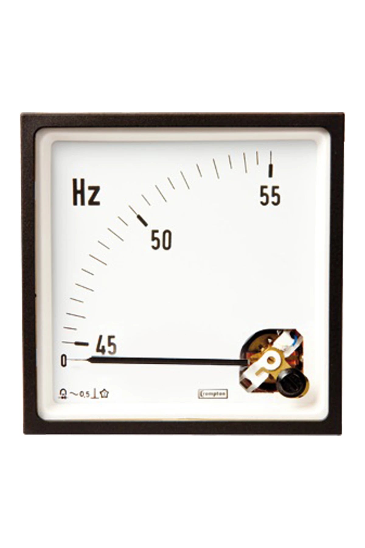Frequentie meter panel mounting 72x72mm 45-55Hz 230V