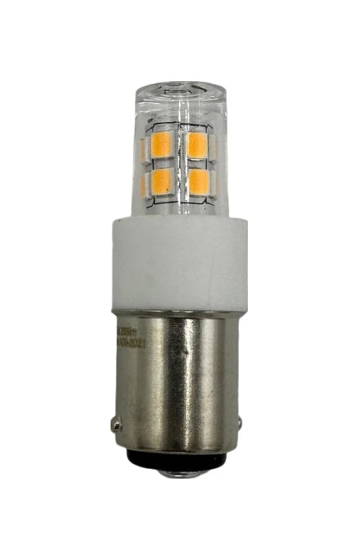 LED Tubulair lamp 200-240V AC 2.5W Ba15d T17x47mm, Warm White 3000K