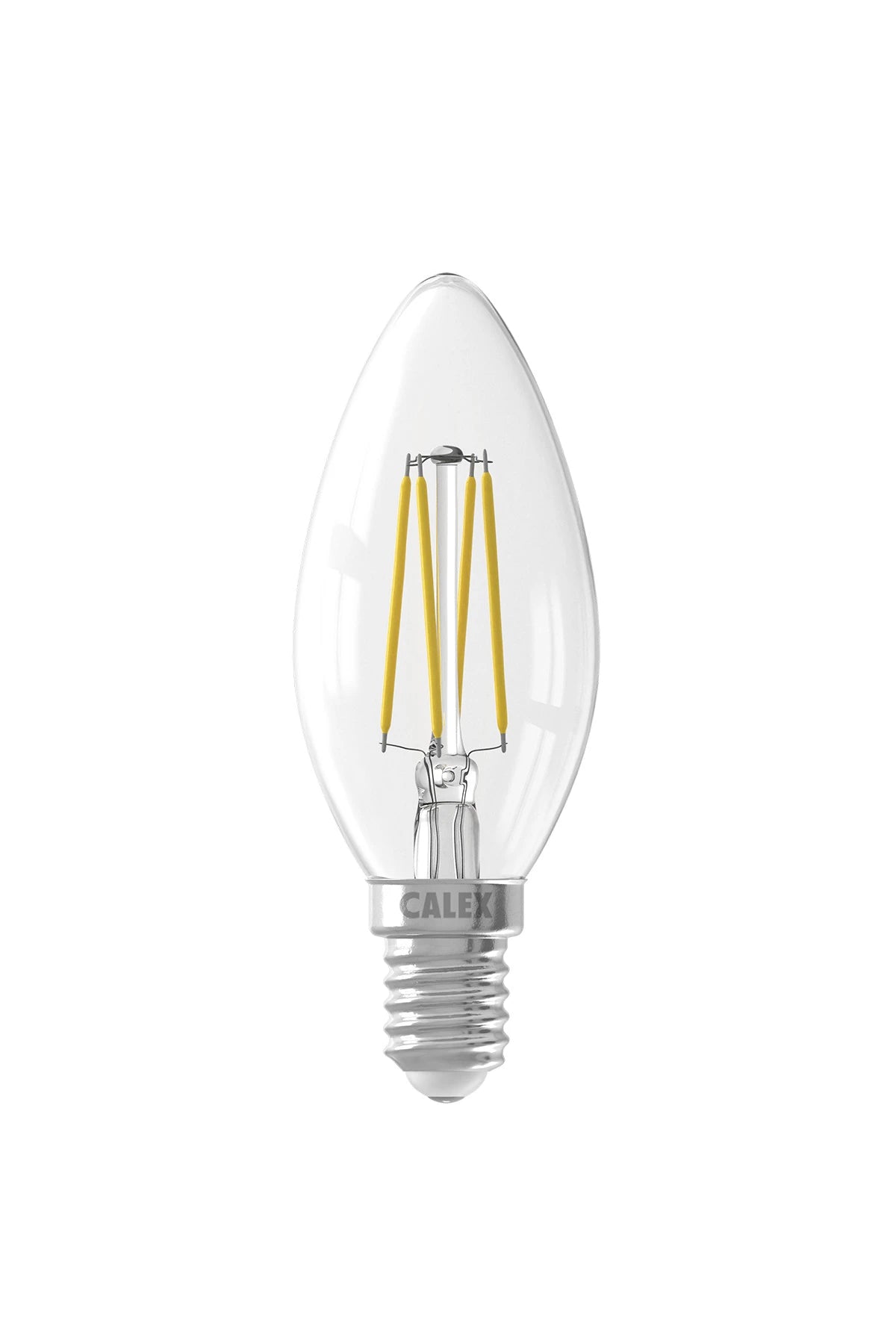 Calex Candle B35 Clear Straight filament 220-240V 4.5W 470lm 2700K E27 dimmable via LED dimmer