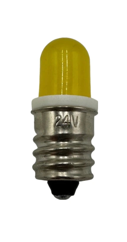 Led Lamp 24V AC/DC E12 13x33mm, yellow