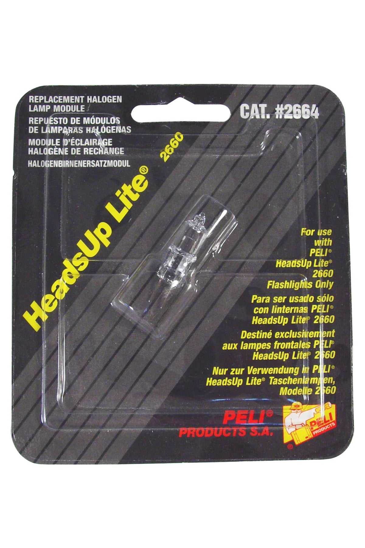 Peli Halogen Lamp 2664 5,5V 5W G4, voor Heads-Up Lite 2660