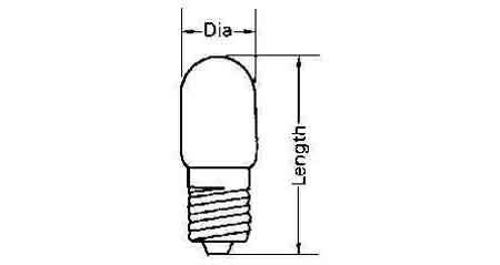 790503 | NE-100503 - LAMP PILOT TUBULAR CLEAR E-10, 12V 0.11A 10X28MM