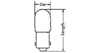 790740 | NE-100740 - LAMP PILOT TUBULAR CLEAR BA15D, 18V 2W 20X48MM