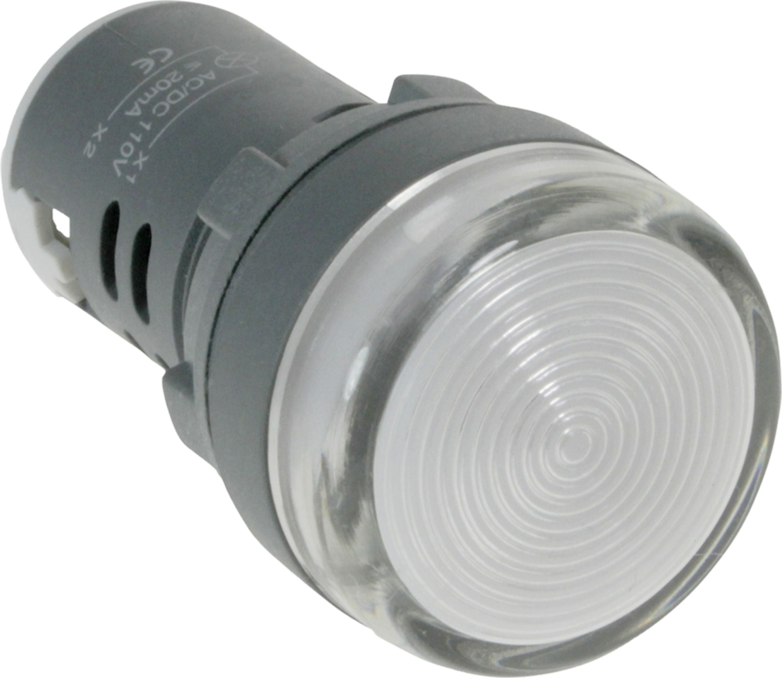 790900 | NE-100900 - LIGHT PANEL INDICATING LED, 110V AC 20MA FIT:22MM YELLOW
