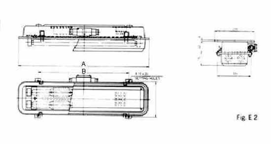 791883 | NE-101883 - FL CEILING LIGHT WATERTIGHT, W/GLOBE 100/115V KEW401 40WX1