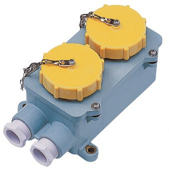 792765 | NE-102765 - RECEPTACLE DOUBLE W/TIGHT IEC, 2P+E AC100-130V YELLOW RI2-2-2